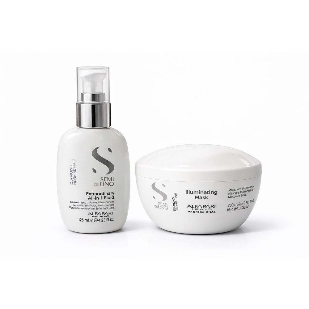 Alfaparf Semi Di Lino Sublime Mask + All In 1 Fluid 6.76 & 4.23 oz